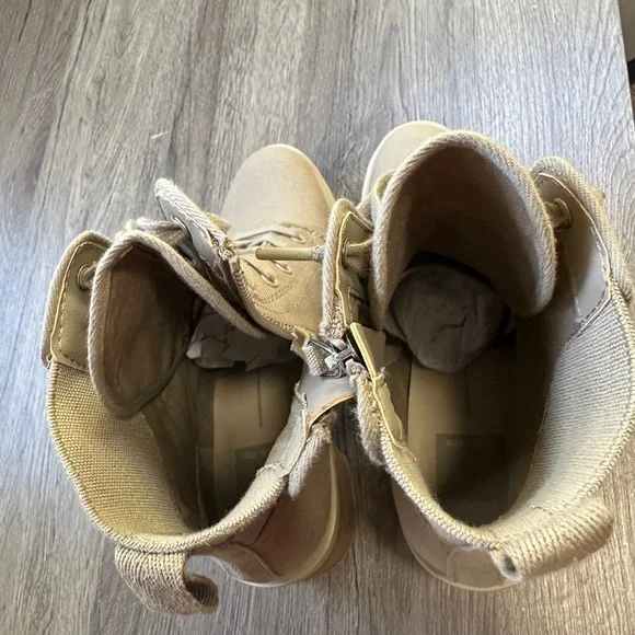 Dolce Vita Beige Lace-Up Boots - Picture 6 of 7